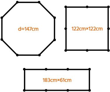Клітка для цуценят Yaheetech 8-секційна з воротами, 61x61 см, для собак, котів, кроликів