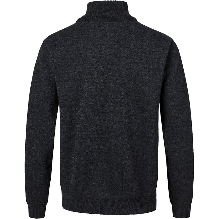 Чоловіча в'язана жилетка з коміром-стійкою та блискавкою, тепла з м'якою підкладкою, спортивна куртка-кардиган, дрібний в'яз, осінньо-зимова куртка (XXL, Чорний)