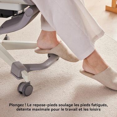 Ергономічне крісло для жінок MUSSO E80 Muse FemmePosture™ - регулювання нахилу 135°, 3D-підтримка попереку, 17см 4D-підголівник, висувна підніжка, регулювання глибини та висоти сидіння, регульовані підлокітники (сірий)