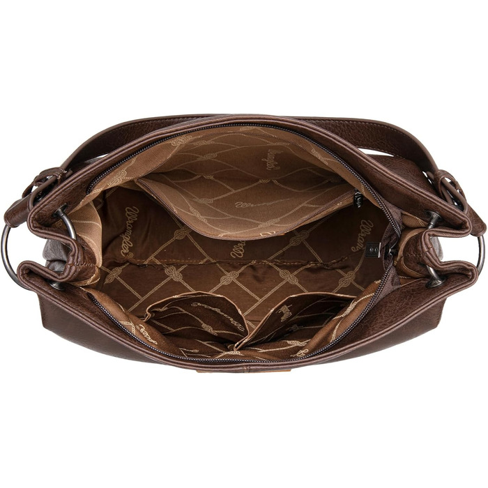 Сумка жіноча Wrangler Hobo з екошкіри, верхня ручка, кросбоді та сумка-тоут (Western Coffee)