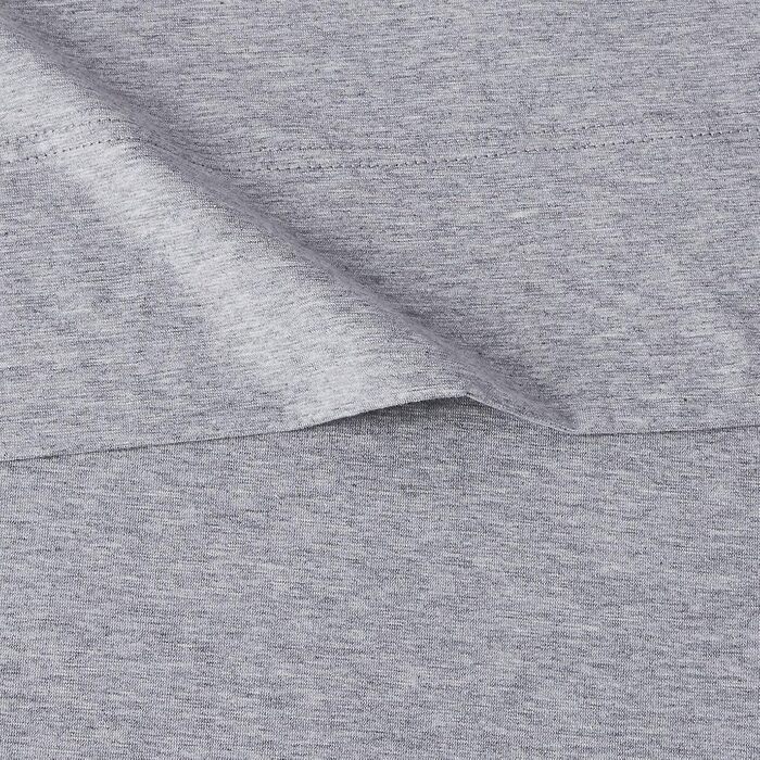 Amazon Basics 4-Piece Jersey Sheet Set, for King Size Beds, Light Grey, Solid