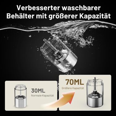Електричні млини для перцю та солі SIMPLETASTE, набір 2 шт. з регульованим керамічним жорном, з нержавіючої сталі, з LED-підсвічуванням, на батарейках
