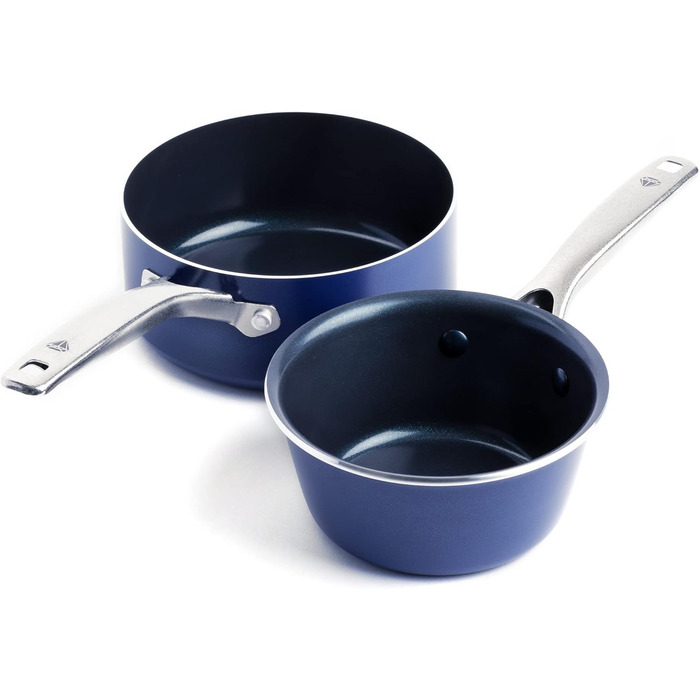 Набір посуду Blue Diamond Cookware Diamantstruktur Keramik Antihaft, 0.9 л, з кришкою та ручкою, не містить PFAS, для плити (не індукція), можна мити в посудомийній машині, можна використовувати в духовці
