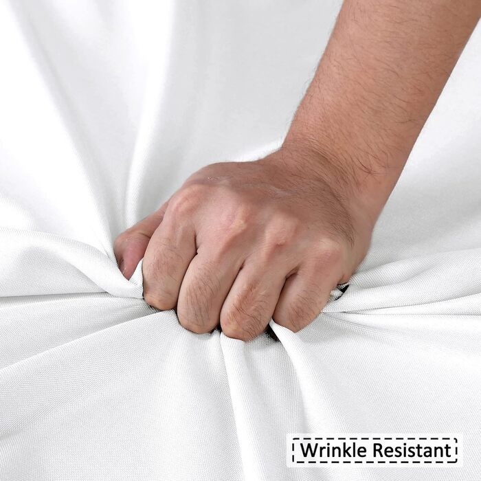 Штора для душу LinTimes з льону, 180x200 см, біла - важкий 240 GSM, з гачками, готельний люкс, машинне прання