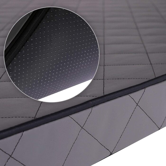 Ортопедичний килимок для собак Lionto з memory foam, 80x55 см, знімний чохол, антиковзаюча підкладка, сірий