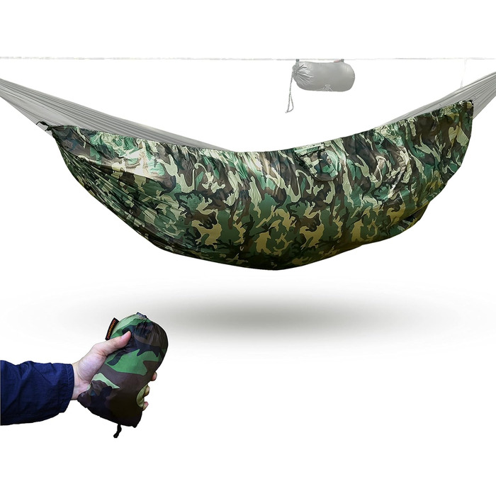 Onewind Преміум захист для гамаку Underquilt, чохол для одинарного та подвійного гамаку, міцна захисна накидка Double Skin для зимового кемпінгу, туризму та подорожей, колір OD Green (камуфляж)