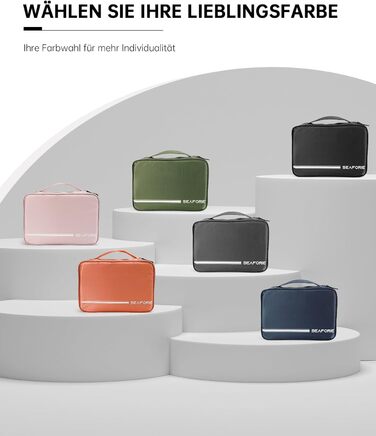 Сумка для туалетних аксесуарів на гачок, велика дорожня сумка-органайзер для жінок та чоловіків, 4-в-1 водонепроникна, армійний зелений (темно-синій)