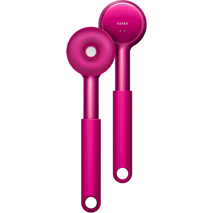 GESKE Sonic LED Full-Body Brush: Щітка для тіла з LED, 9-в-1 | Інтенсивне пілінг, масаж, глибоке очищення | SmartSonic, силіконові нопки, Magenta