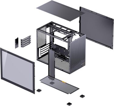 Корпус для ПК Jonsbo D32 STD чорний | Mini Case для Micro-ATX з Tempered Glass, підтримка Back-Connect, потужний Airflow, компактний та стильний для геймерських збірок