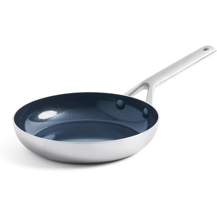 Набір посуду Blue Diamond Cookware Tri-Ply з нержавіючої сталі з алмазним покриттям, 2 шт (24 см & 26 см), сумісний з індукцією, для плити та духовки, не містить PFAS