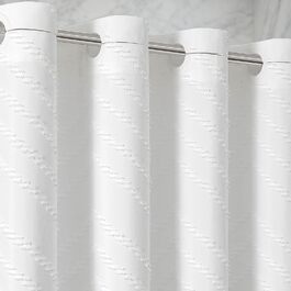 Водонепроникна штора для душу з тканини 180x190 см, 260 GSM, антигрибкова, сіра (біло-бохо) - Преміум якість