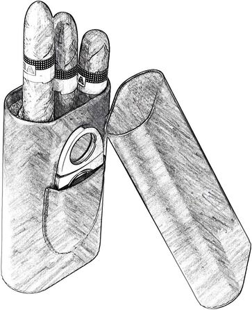 Портативний вологозберігач Time C Club на 3 сигари з кедрової деревини та різером для сигар з нержавіючої сталі