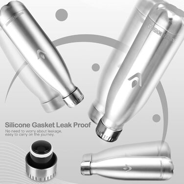 Термос Vikaster 500 мл: термофляга з нержавіючої сталі, без BPA, витримує протікання, багаторазовий. Ідеально для велосипеда, кемпінгу, йоги, спортзалу, фітнесу, школи, подорожей, активного відпочинку