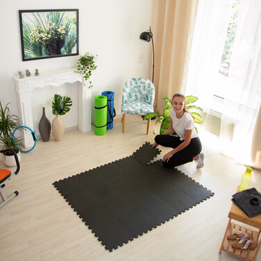 Захисні килимки Relaxdays для фітнес-обладнання, набір з 24 штук
