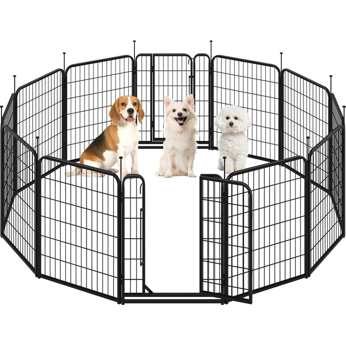 Вольєр для собак Yaheetech 8-секційний, 80 см, для квартири та саду, збірка без інструментів