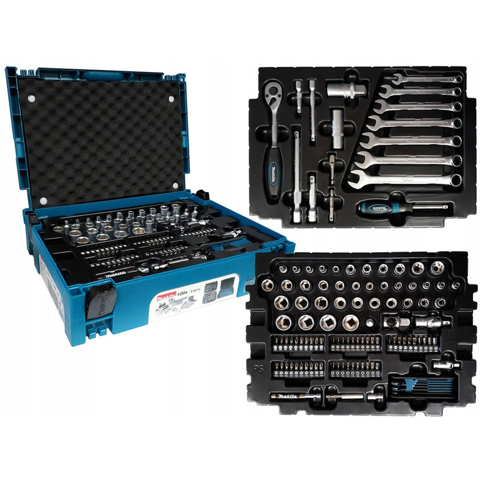 Набір ручних інструментів Makita E-08713 у кейсі Makpac, 120 предметів