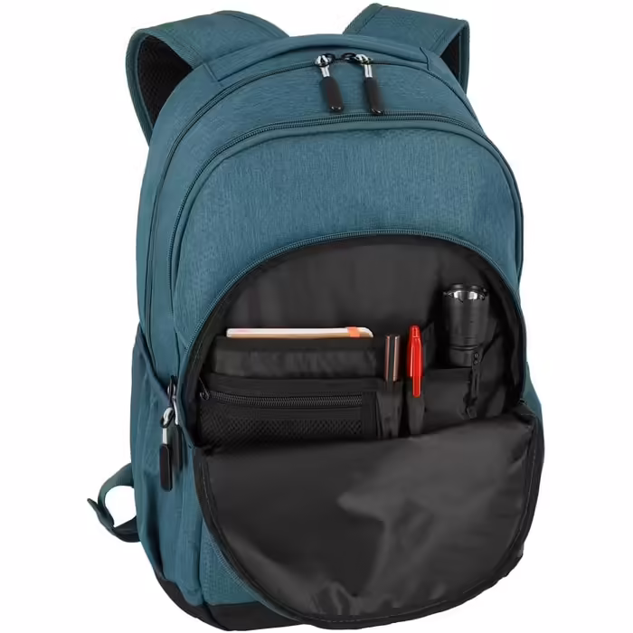 Travelite Carry-on Backpack with Padded Laptop Compartment, 15.6-inch Laptop Backpack, KICK OFF, Daypack for Travel and Sports, 45 cm, 22 Liters (Petrol)