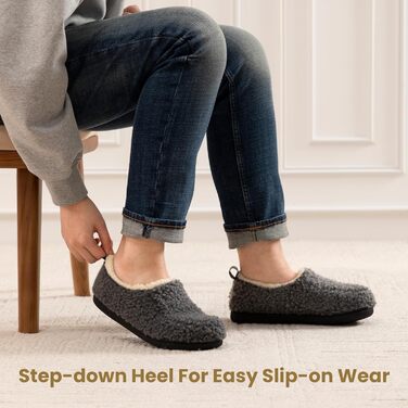 Домашні тапочки RockDove Nomad для жінок з пам'яттю (37.5/38.5 EU, темно-сірий)