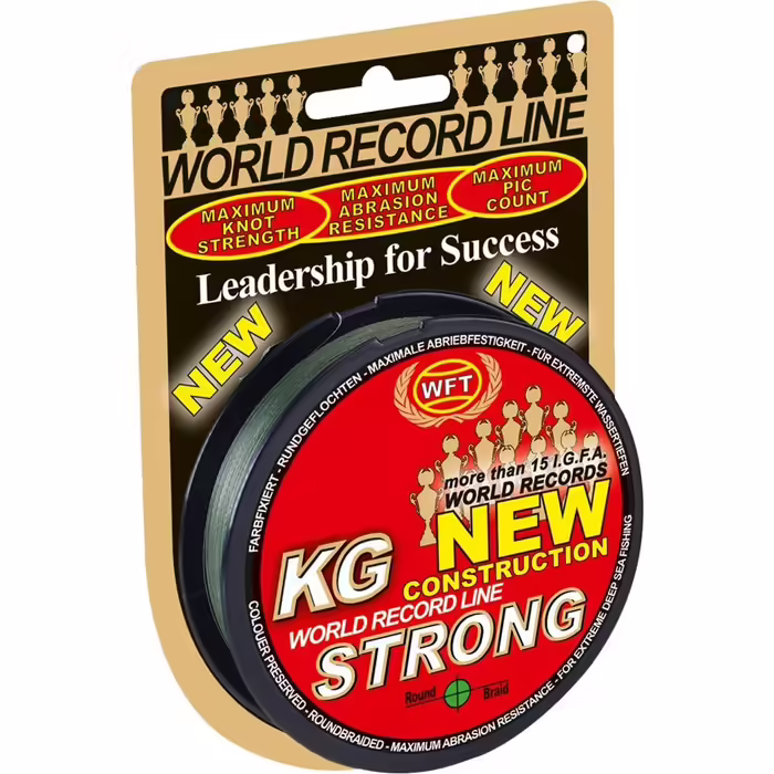 WFT KG Strong 300m 0.22mm 32kg, braided line, saltwater line, fishing line, braided line