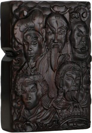 Запальничка для Zippo, набір, натуральне ебенове дерево, різьблена, чорна
