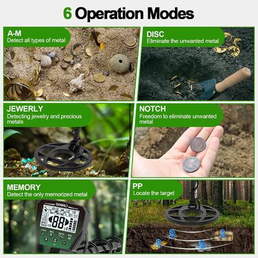 Металошукач OMMO Profi Set: 6 режимів, водонепроникний, LCD дисплей, висока чутливість, для дорослих та дітей