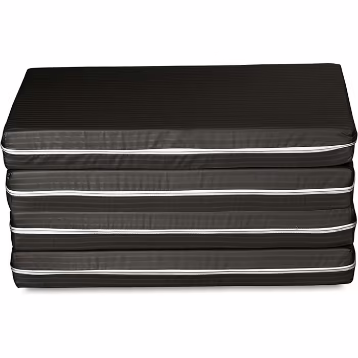 EVERGREENWEB – Futon Bed, Space-Saving Single Mattress 80x190-10 cm high, Foldable in 4 parts and convertible into a pouf, Black Removable cover, suitable for all bed frames, Galaxy 80 x 190 cm Black