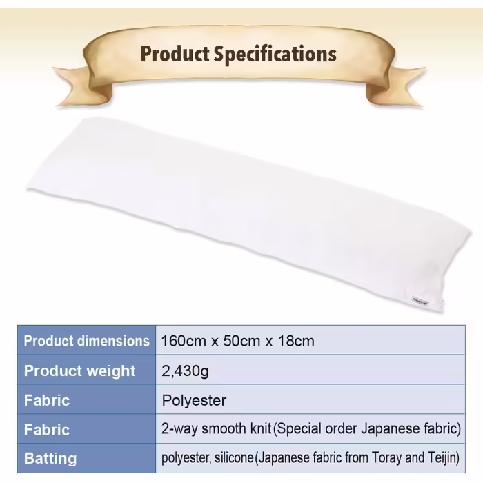 Comodo CMD9000 Dakimakura Body Pillow, High Quality, Original, for Anime and Maternity, Made in Japan, 160 x 50 cm
