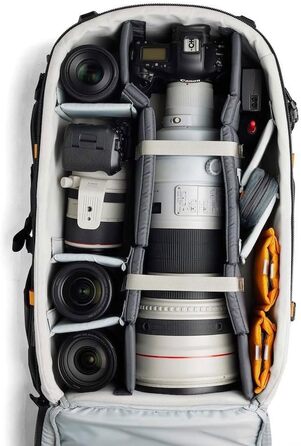 Сумка-рюкзак для фотообладнання Lowepro Pro Trekker LP37268-GRL (BP 650 AW II), чорно-сіра, з відділом для ноутбука 15