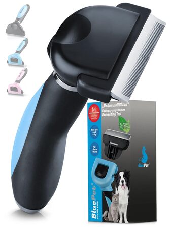 Щітка для котів та собак BluePet 2.0 для короткошерстих порід, видаляє відмерле волосся та підшерсток. Ідеальна для сезонного линяння.