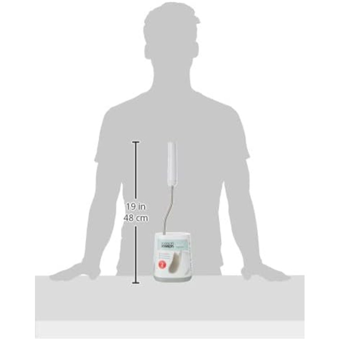 Набір для чищення унітазу Joseph Joseph Flex Lite (2 шт.) з тримачем, силікон, сірий/білий