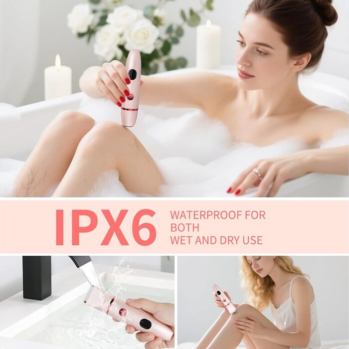 Електричний жіночий триммер Cozary 3-в-1: для бікіні, тіла, носа. Водонепроникний, з LCD-дисплеєм