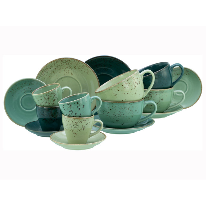 Набір посуду CreaTable Serie Nature Collection 8 предметів для 4 осіб, капучіно, кераміка, для мікрохвильовки та посудомийної машини