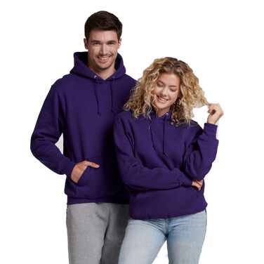 Чоловічий худі Russell Athletic Dri-Power Fleece з капюшоном, вологовідвідний, суміш бавовни, фіолетовий, розмір XL