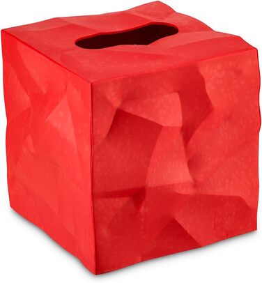 Essey Cosmetic Tissue Box Wipy Cube I, square tissue box dispenser, design tissue box, red, 13x13x13 cm