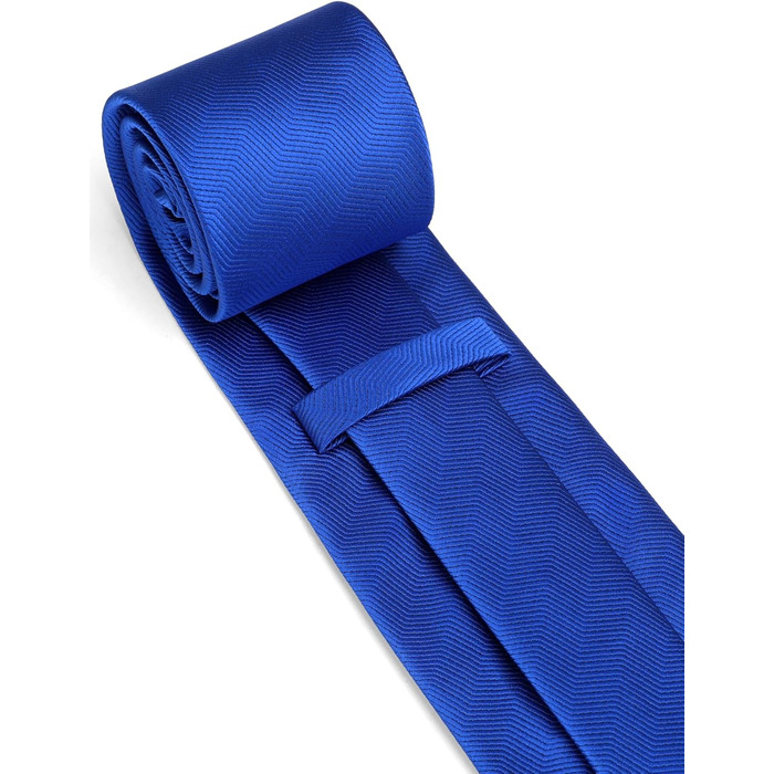 Кравка для чоловіків HISDERN: класична весільна краватка з нагрудним хустиною. Елегантний комплект для офіційних заходів, вечірок та бізнесу (королівський синій)