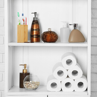 Relaxdays Bamboo Toothbrush Holder