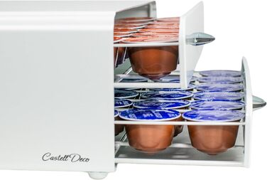 Організатор для капсул кави Caste Deco XL | Білий | На 36 капсул Dolce Gusto | Сховище з шухлядою