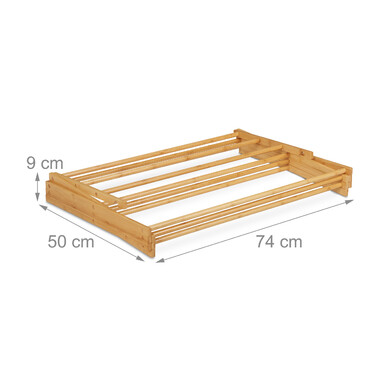 Relaxdays Extendable Bamboo Towel Rack