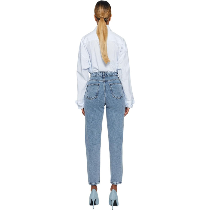 Джинси жіночі Trendyol Mama Jeans висока талія прямі Indigo 42