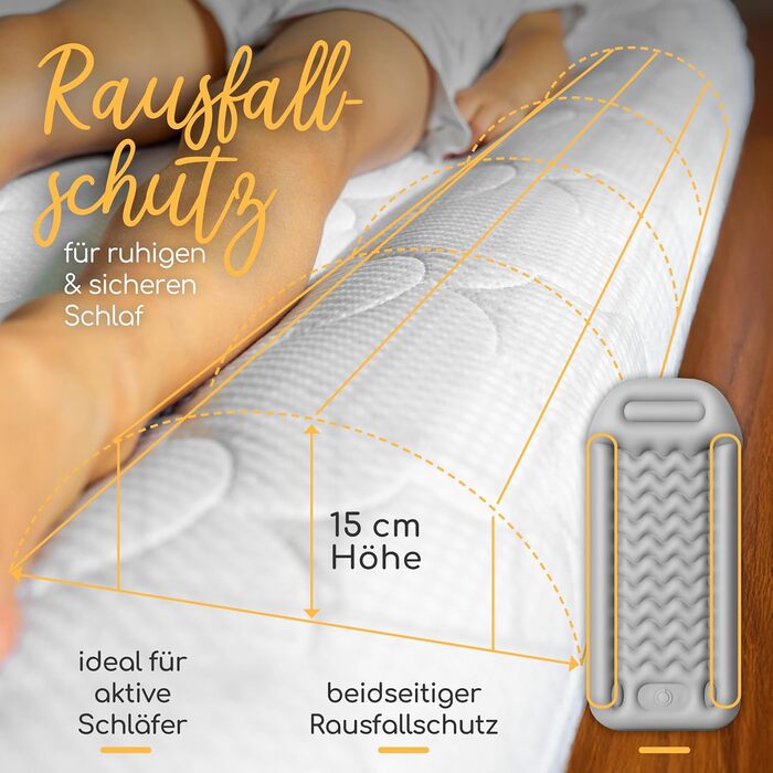 Надувне дитяче ліжко для подорожей - ліжко з захистом від падіння та інтегрованим насосом - Портативне дитяче ліжко з тканиною Oeko-Tex - Ідеально для кемпінгу, готелів та дому