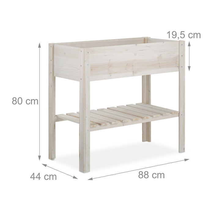 Relaxdays Підняте ліжко Wood White