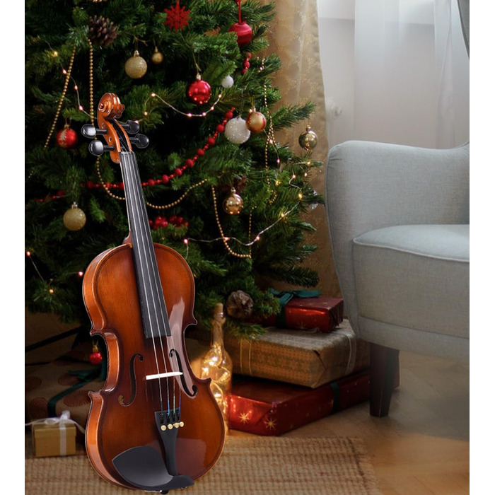 Скрипка Aileen Violin 4/4 для дорослих, скрипка для початківців, глянцевий античний дизайн