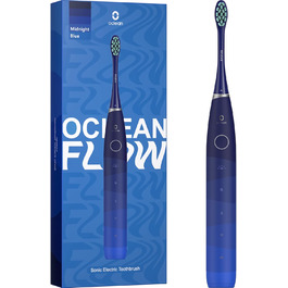 Oclean Flow - електрична звукова зубна щітка, 180 днів роботи від акумулятора, 5 режимів, IPX7, таймер 2 хв, зелений/блакитний
