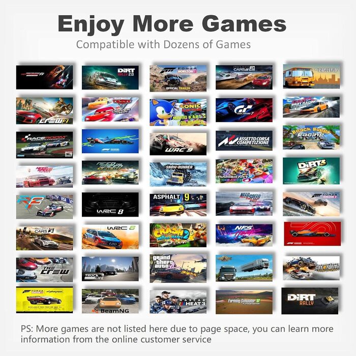 Ігрове кермо PXN V9 з педалями та перемиканням передач, 270/900 градусів, з вібрацією, сумісне з PS4, Xbox One, Xbox Series X/S, PS3, PC, NS Switch, з інструментом та додатком