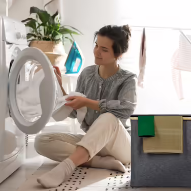 Relaxdays Laundry Basket with Lid, 60 L