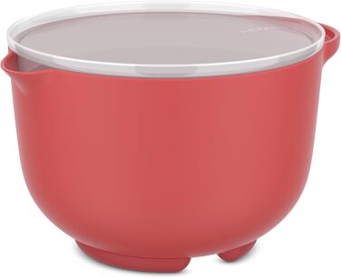 Mepal миска з кришкою Chef it, антипригарне дно, для мікрохвильовки і посудомийки, термостійка до 110°C, 3000 мл, коралова