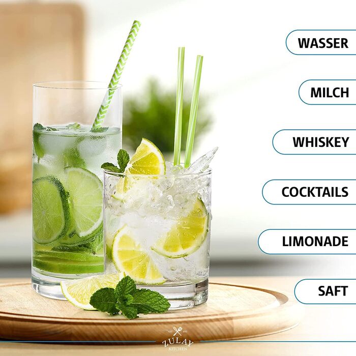 Zulay Unzerbrechlich Plastic Drinking Glasses, 8 Pack, Transparent, 4 each: 340 ml and 473 ml, Acrylic Cups for Kitchen – Unbreakable, BPA-free, Dishwasher Safe, Plastic Glasses Set