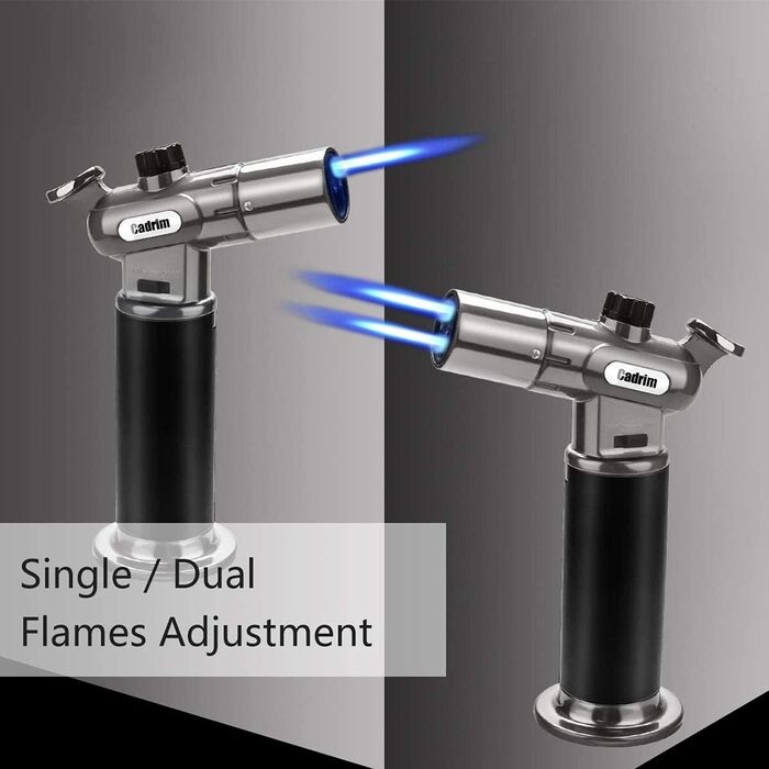 Газовий пальник Flambierbrenner з подвійним полум'ям для приготування десертів, гриля та карамелізації. Ідеально для дому, кухні та барбекю
