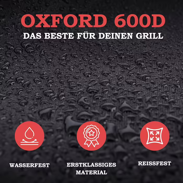 Old South - Weatherproof Grill Cover - Grill Cover for Weber, Napoleon, Brinkmann, Char Broil Gas Grills - BBQ Cover Black (147 x 70 x 115 cm)
