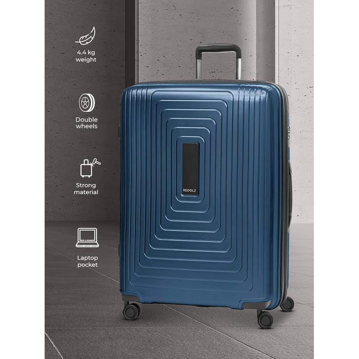 REDOLZ Trolley L+ (77 см) розширюваний | 52 x 34 x 77 см | 123-140 літрів | 4,4 кг | Dark Blue Metallic